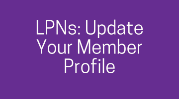 LPNs: Update Your Member Profile